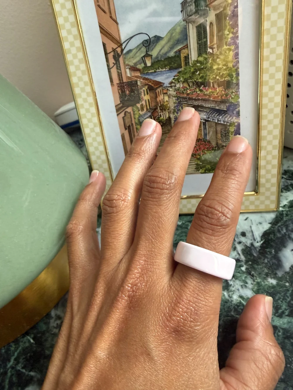 Oura Ring 4 Ceramic – Petal Pink | Size 6 | Like New